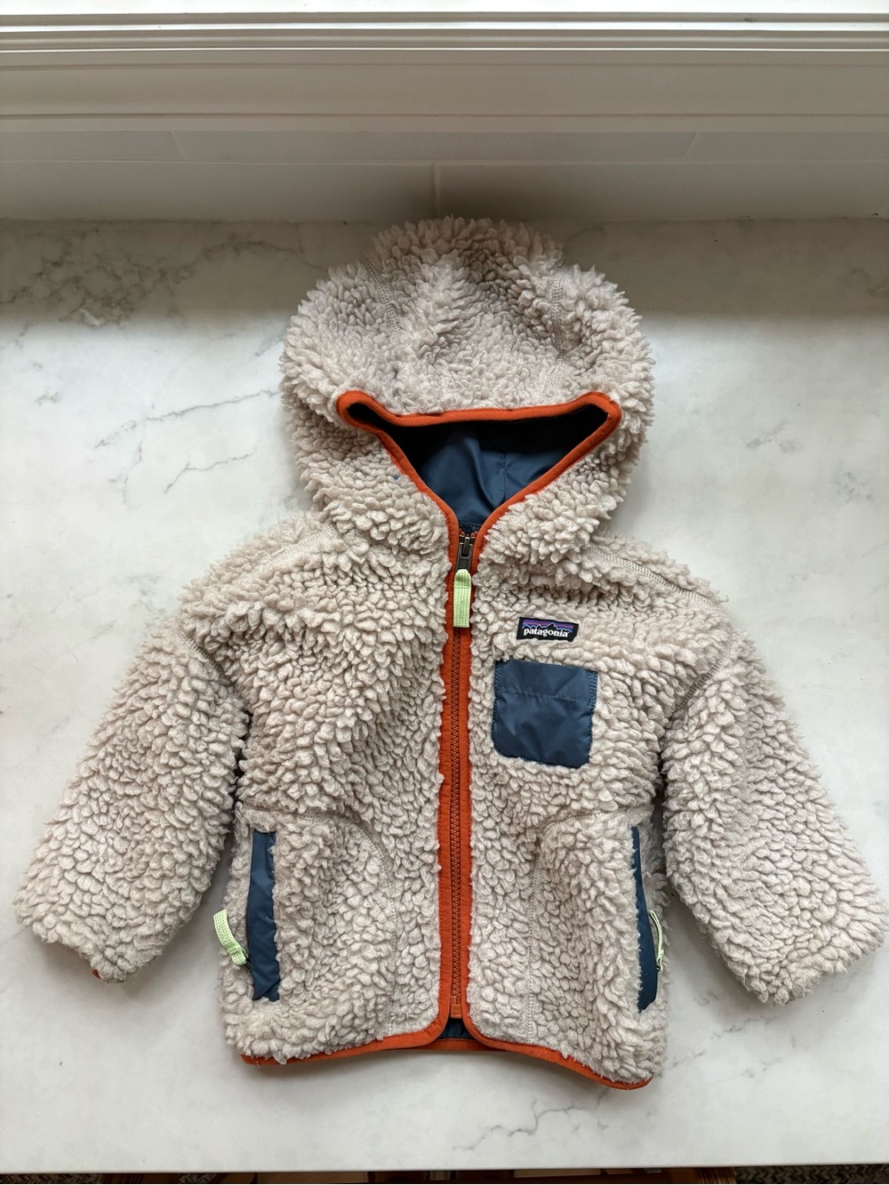 Patagonia Cream Sherpa Jacket, Baby Retro-X Hoody